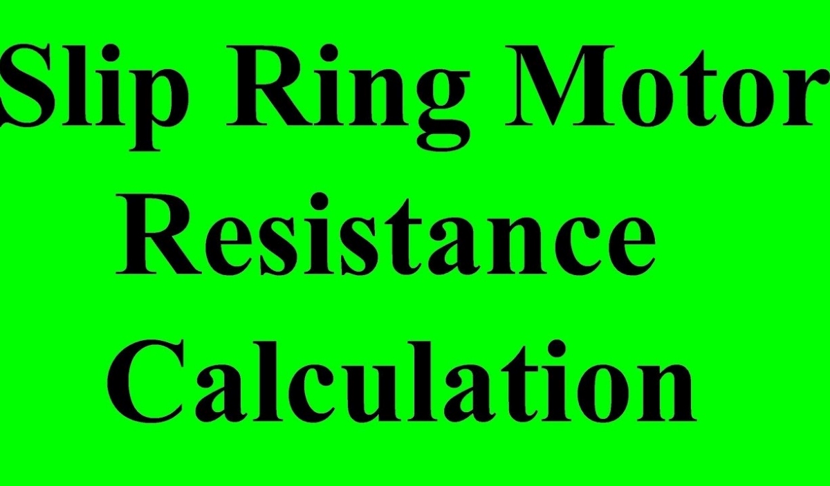 slip ring motor resistance calculation