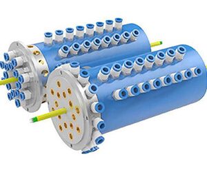 16 passage rotary union with electrical slip ring