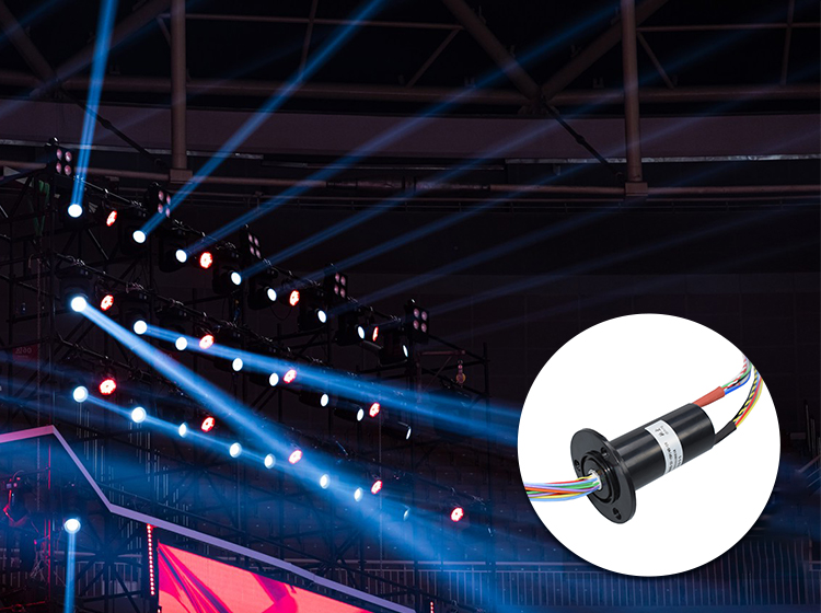 Slip ring application-stage lighting