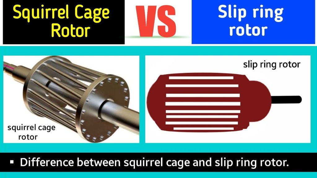 difference between squirrel cage and slip rings