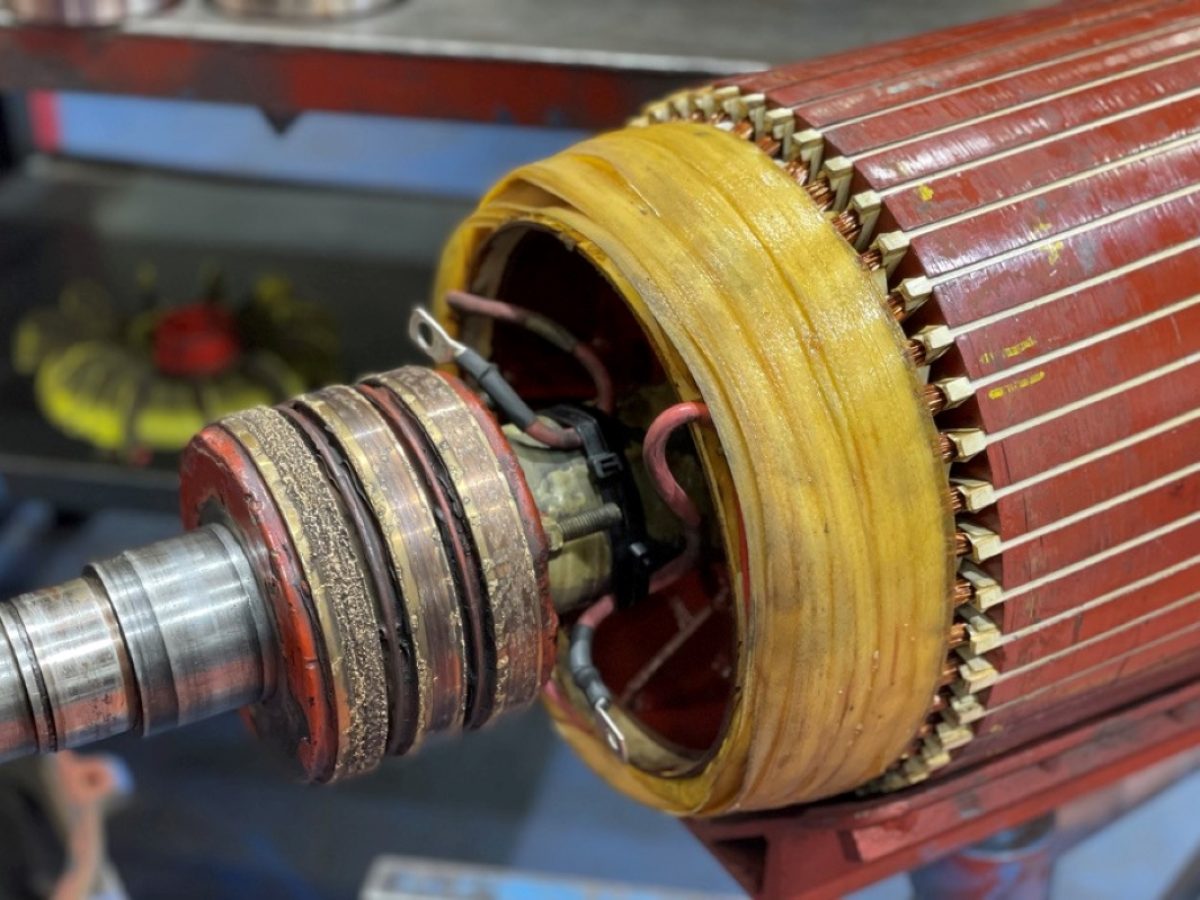 A View Of An Old AC Slip-ring Induction Motor, Coupled Electrically And  Mechanically To A DC Generator Stock Photo, Picture and Royalty Free Image.  Image 22308359.